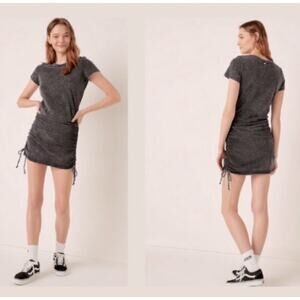 Victoria Secret PINK Ruched Side Mini T Shirt Dress Size S Y2K Bodycon Casual